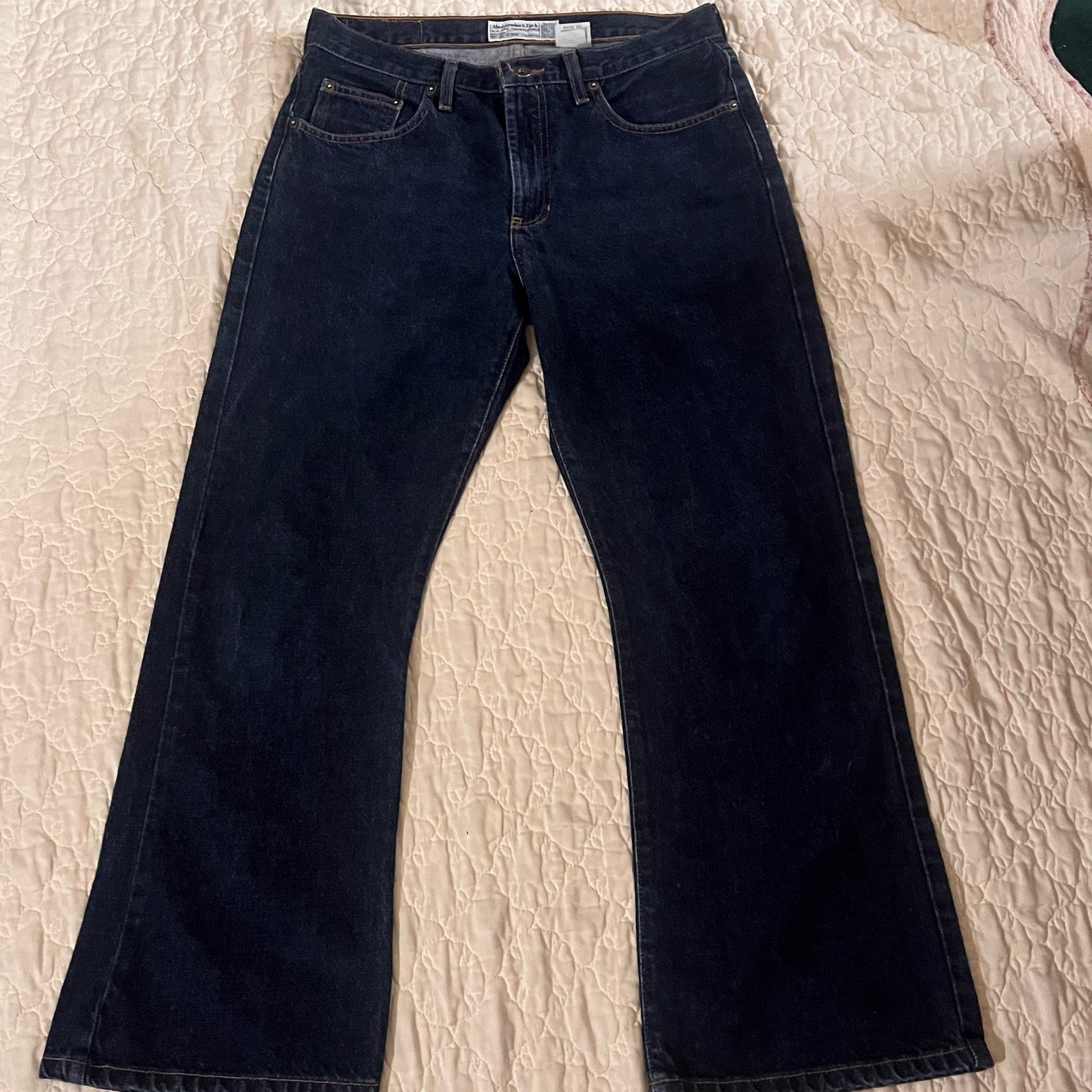 VTG 90s Abercrombie & Fitch High-Rise Bootcut Rigid Jeans Women’s Sz 8 Raw 30×27