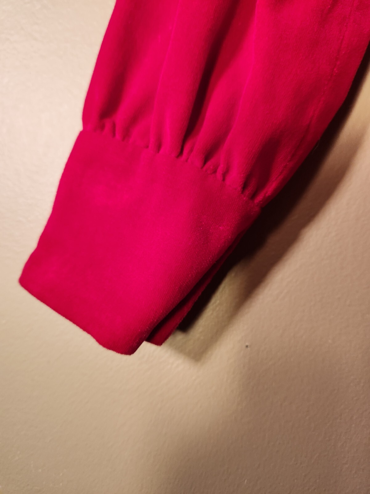 Vintage Red Velvet Dress Pearl Button Cuffs Prom Graduation Party Senior Photos