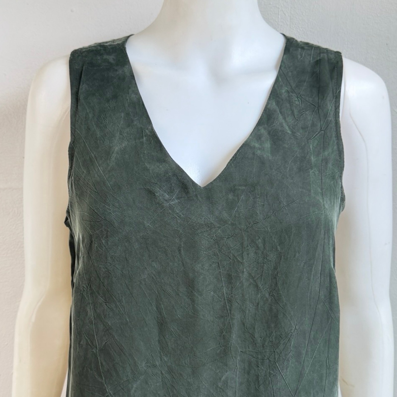 Vintage Green Dress & Top Set Size Small 90s Bember Rayon Co Ord Oufit Set Maxi