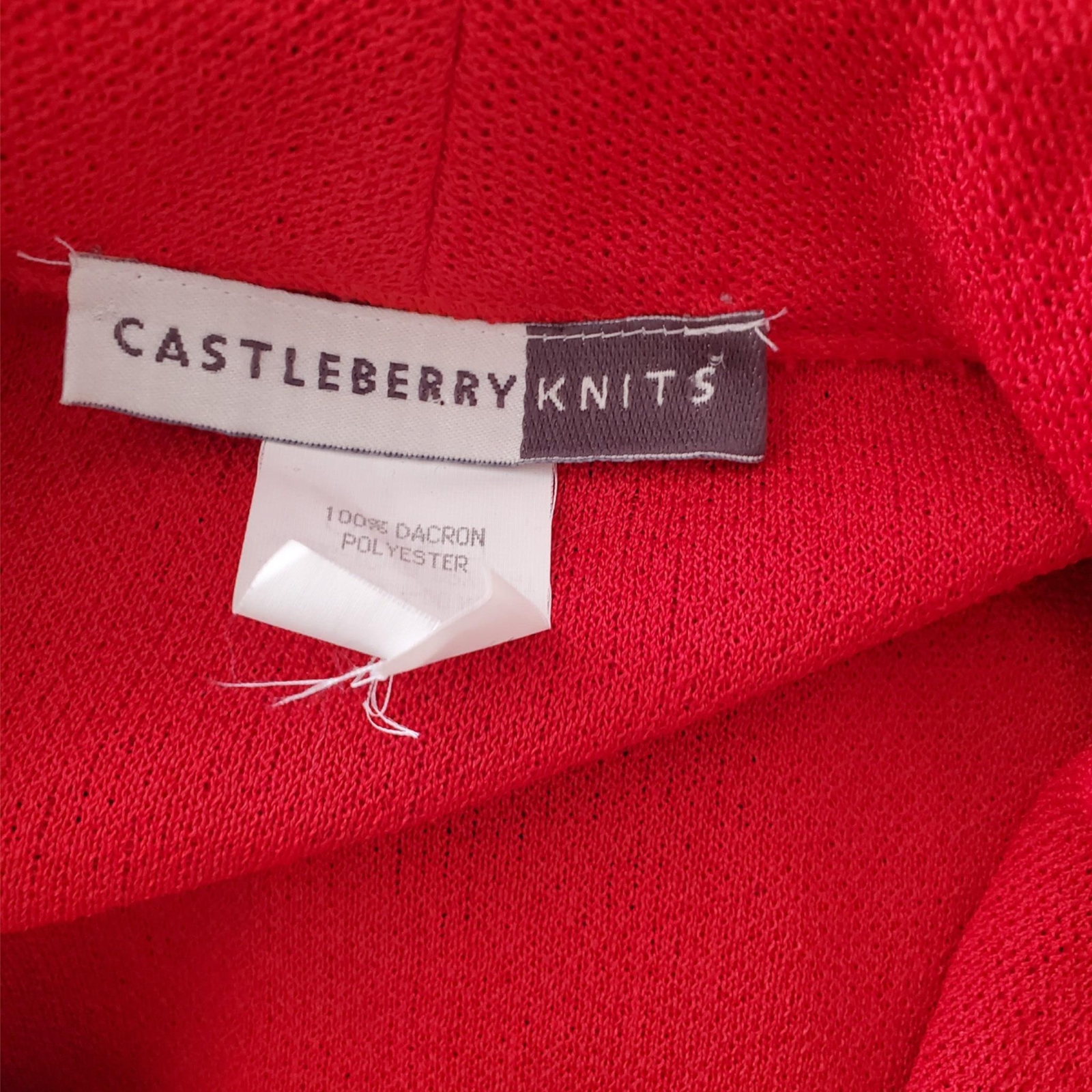 Vintage Lipstick Red Castleberry Knits Jacket B40