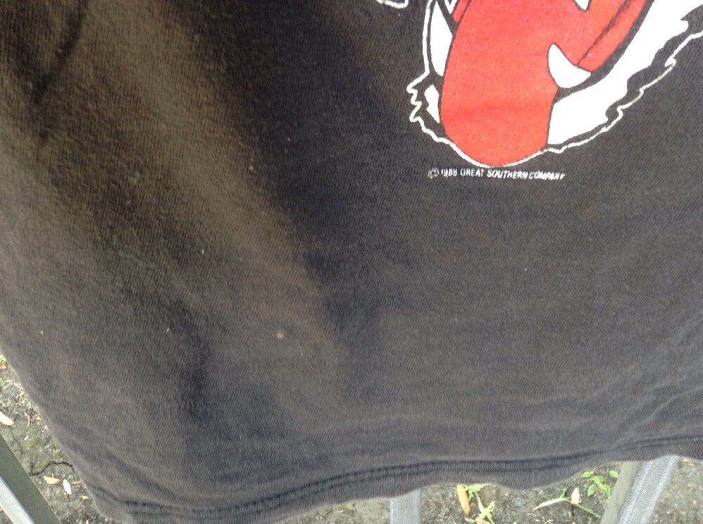 VTG 80s Stray Cats Blast Off Tour Black TShirt Sz L Rockabilly Swing Setzer READ