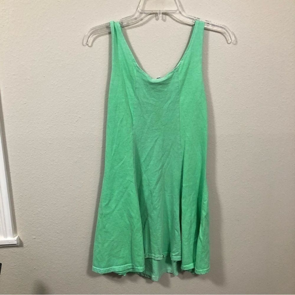 Vintage In Gear Mint Green Sleeveless Skater Mini Dress Made in USA Womens S/M