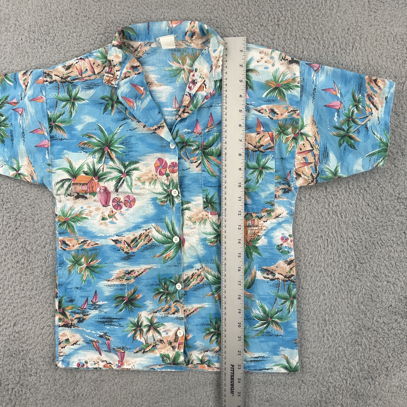 Vintage Palmetto’s 90s Women’s Size S Hawaiian Beach Camp Button Up Shirt EUC
