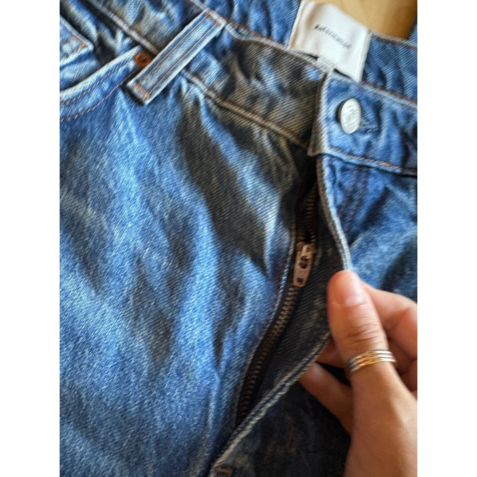 Reformation Val 90s Mid Rise Straight Jeans In Pelican Size 30