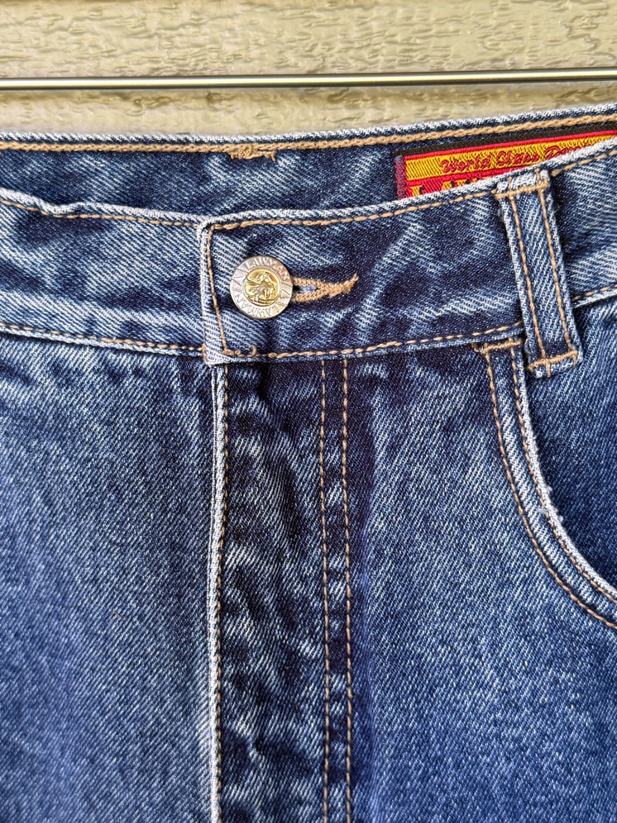 Vintage Lawman Women’s Western Denim Jeans Sz 11 High Waist 1990s Button Accents