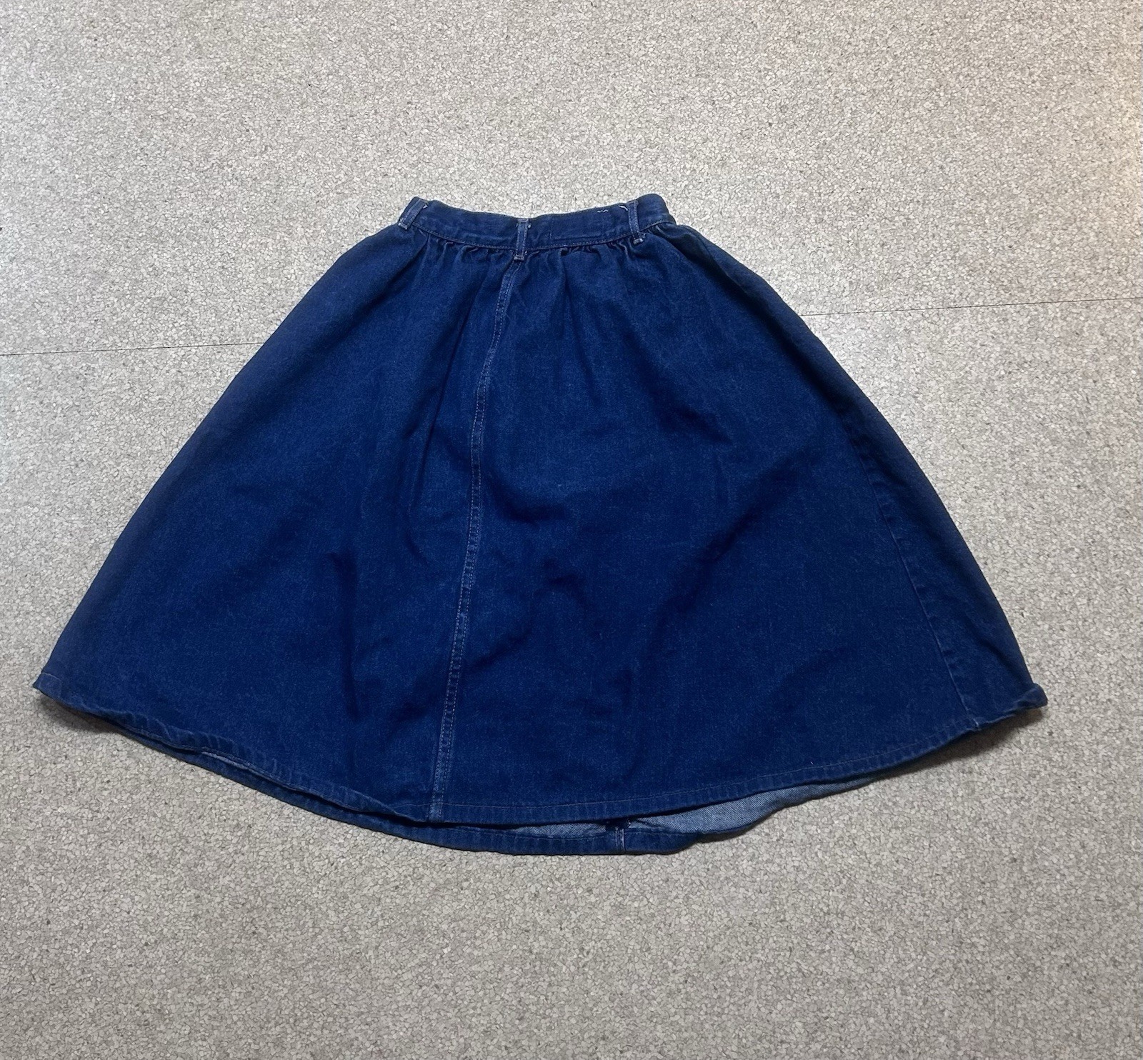 Vintage Brittania Denim Midi Skirt | 90s High Waist | Button Front | size 10