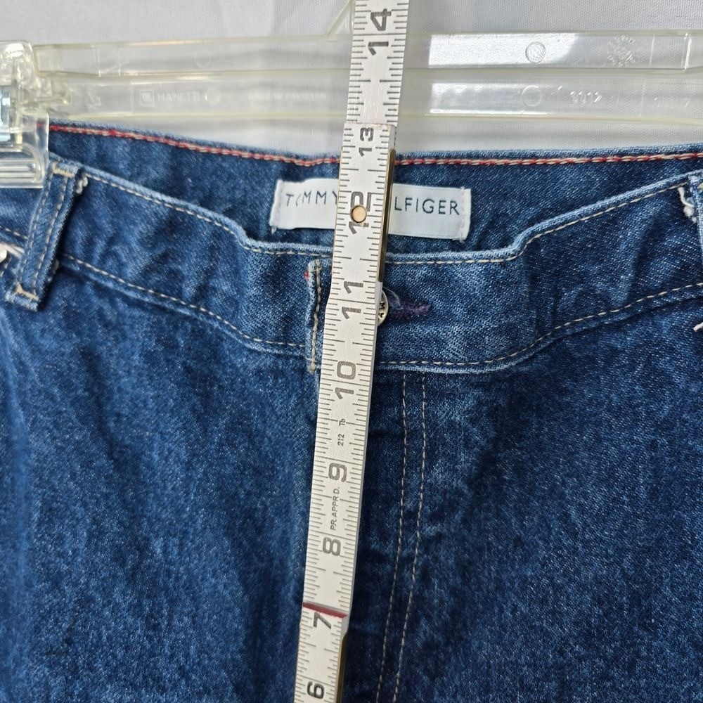 VTG Tommy Hilfiger Jeans Woman 16 Classic Dark Blue Denim High Rise Straight Leg