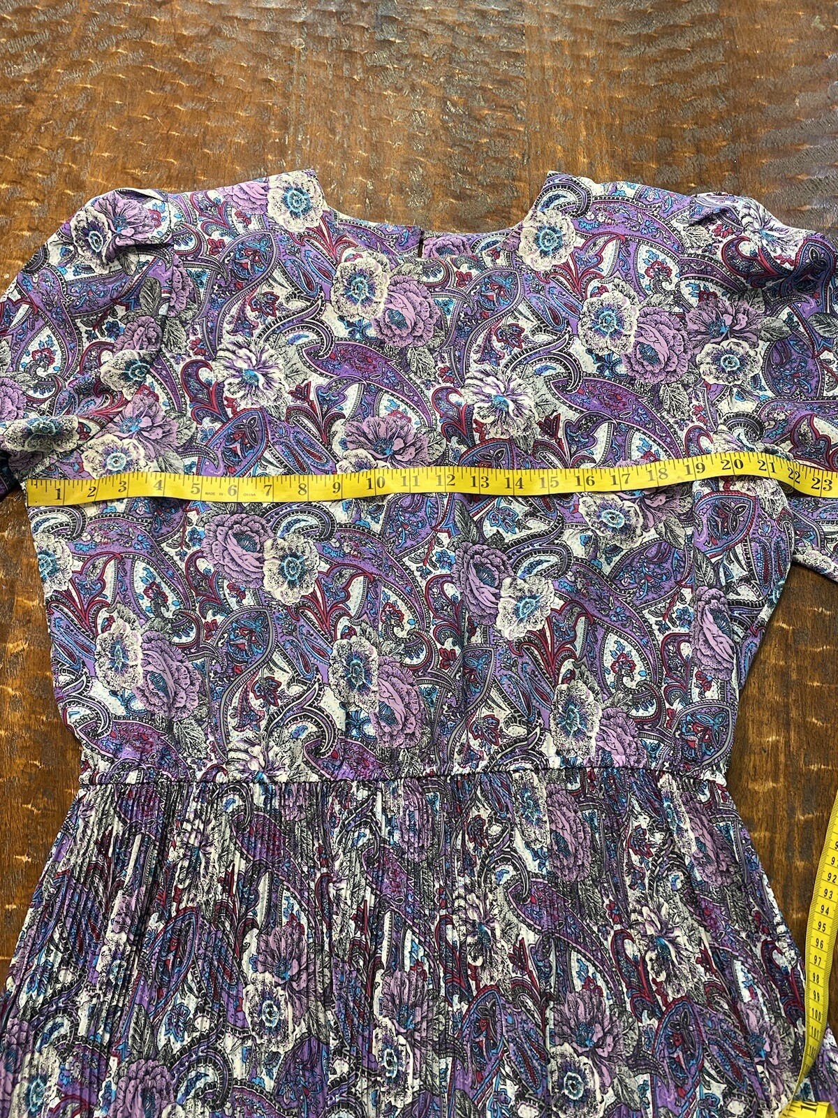 Vintage Luci Pellini Purple Floral 18 W Dress