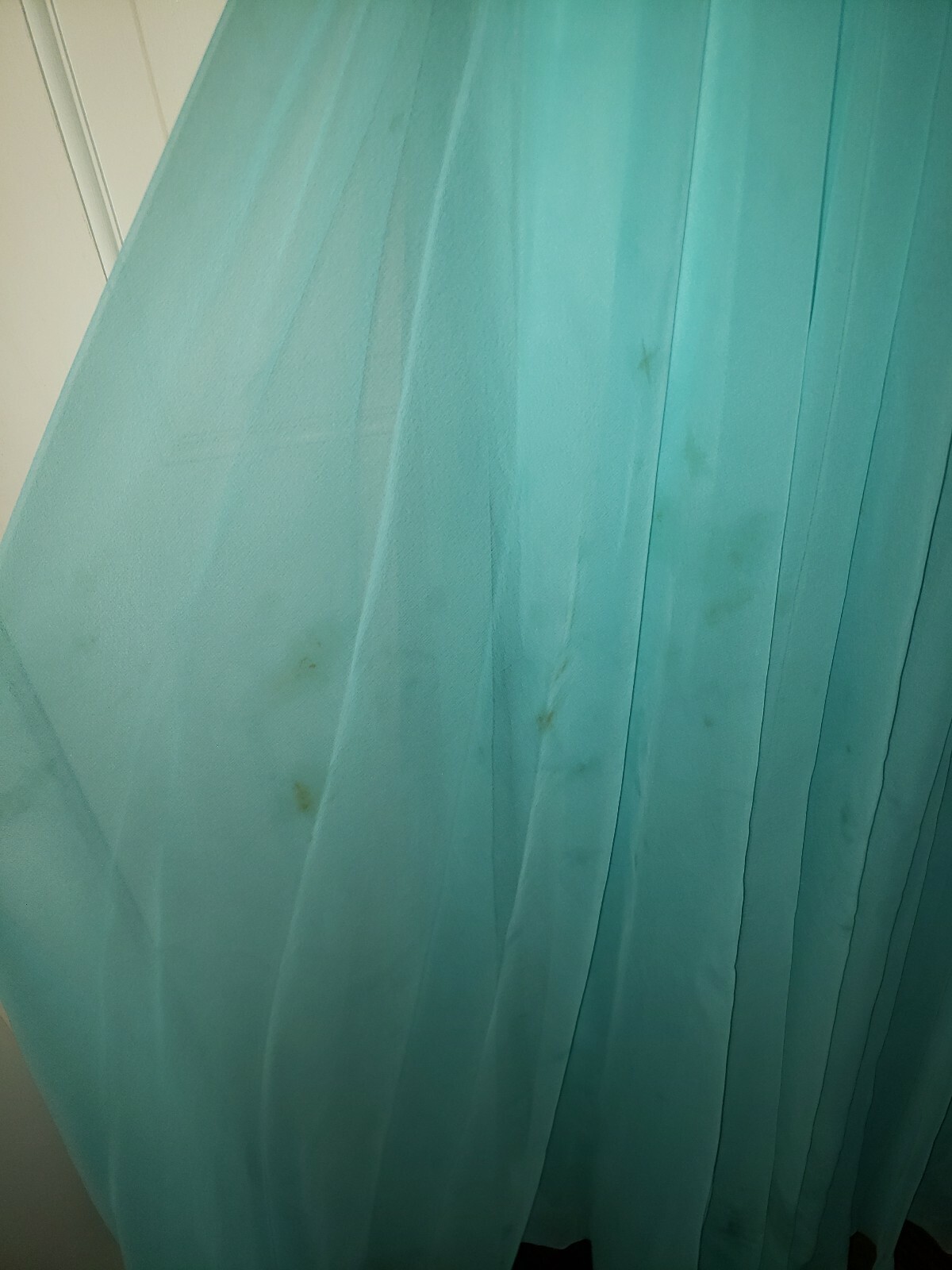 HARMAY turquoise Blue Chiffon Maxi Party vintage costume long Ball Gown XS S