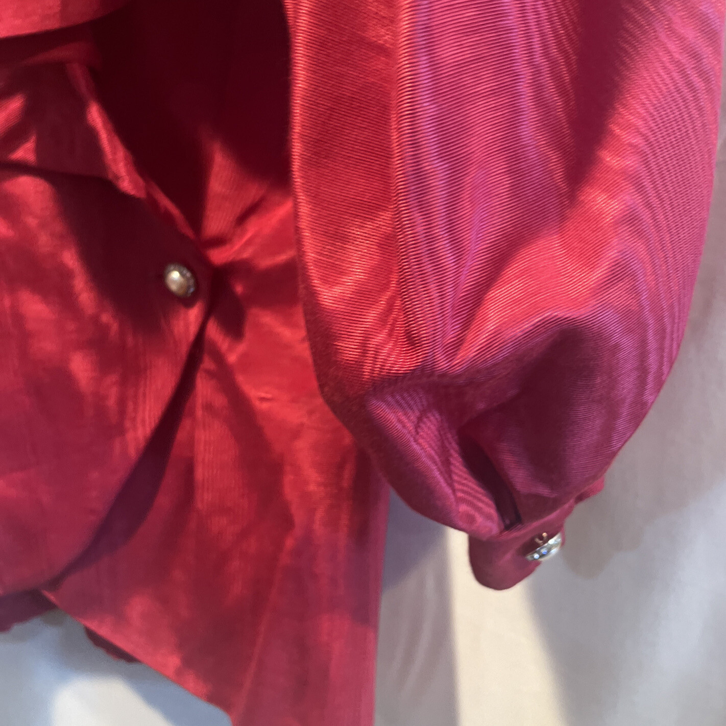 Vintage Watters and Watters Pink Formal Skirt Top Set Peplum Short Sleeve Sz 10