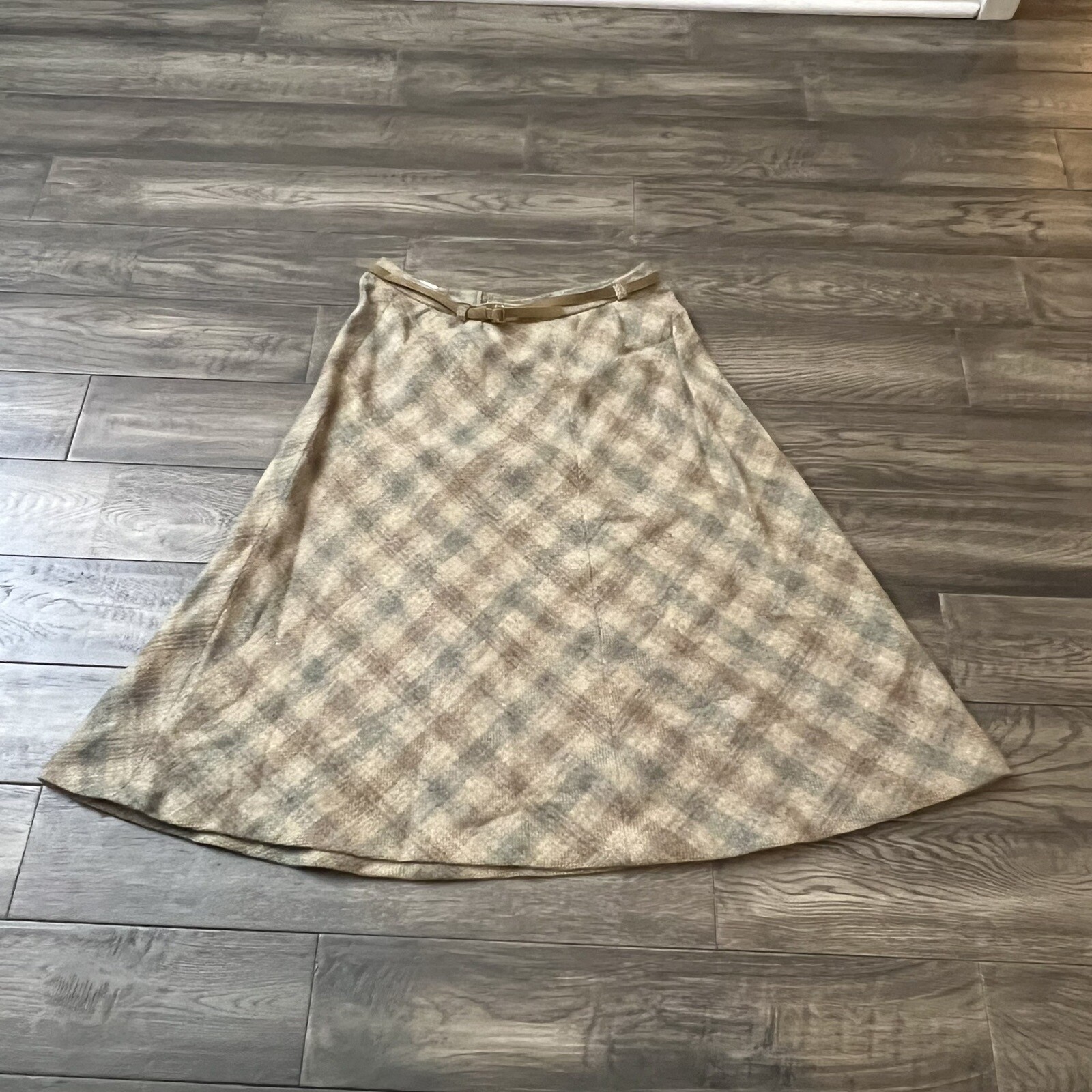 True Vintage Century of Boston Wool Plaid Skirt 28” Waist Belted Preppy USA Made