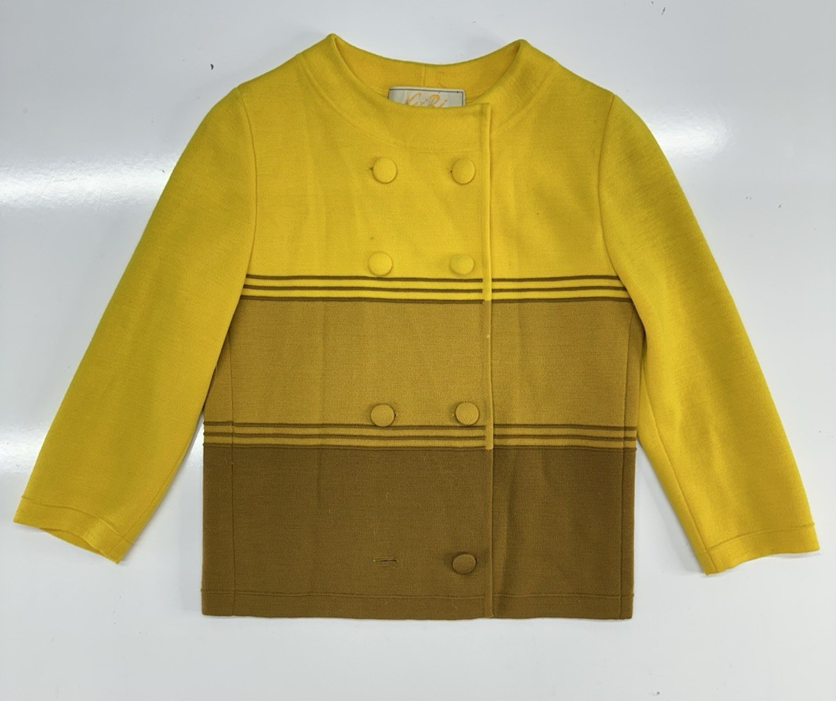 VTG 1950-60s GiBi Italian Hand Loomed Wool Knit Skirt Jacket Set / Women’s XS/S