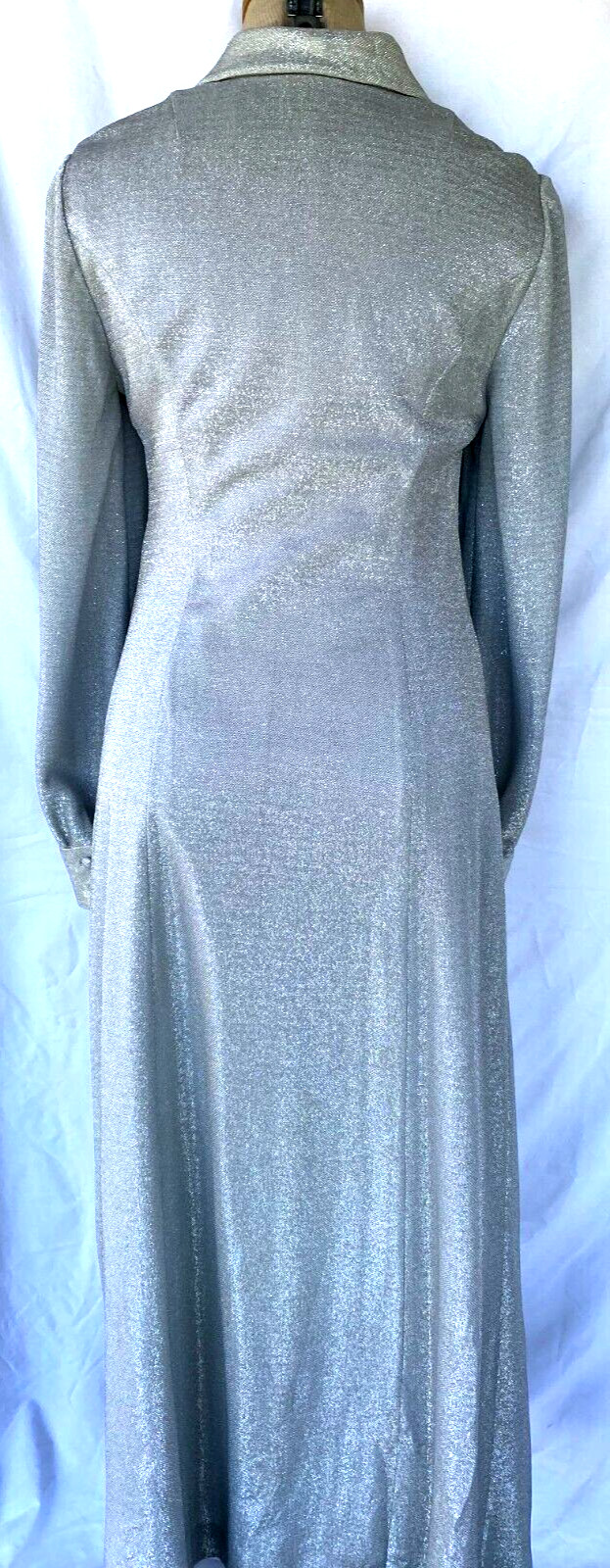 VTG 60s 70s..MOD / GO GO..MAXI..FULL LENGTH..METALLIC..DRESS..S / M