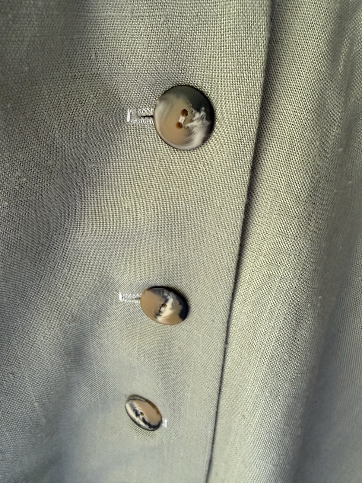 Vintage Olive and Cream Button-down Dress by “Berkley” Sz 16