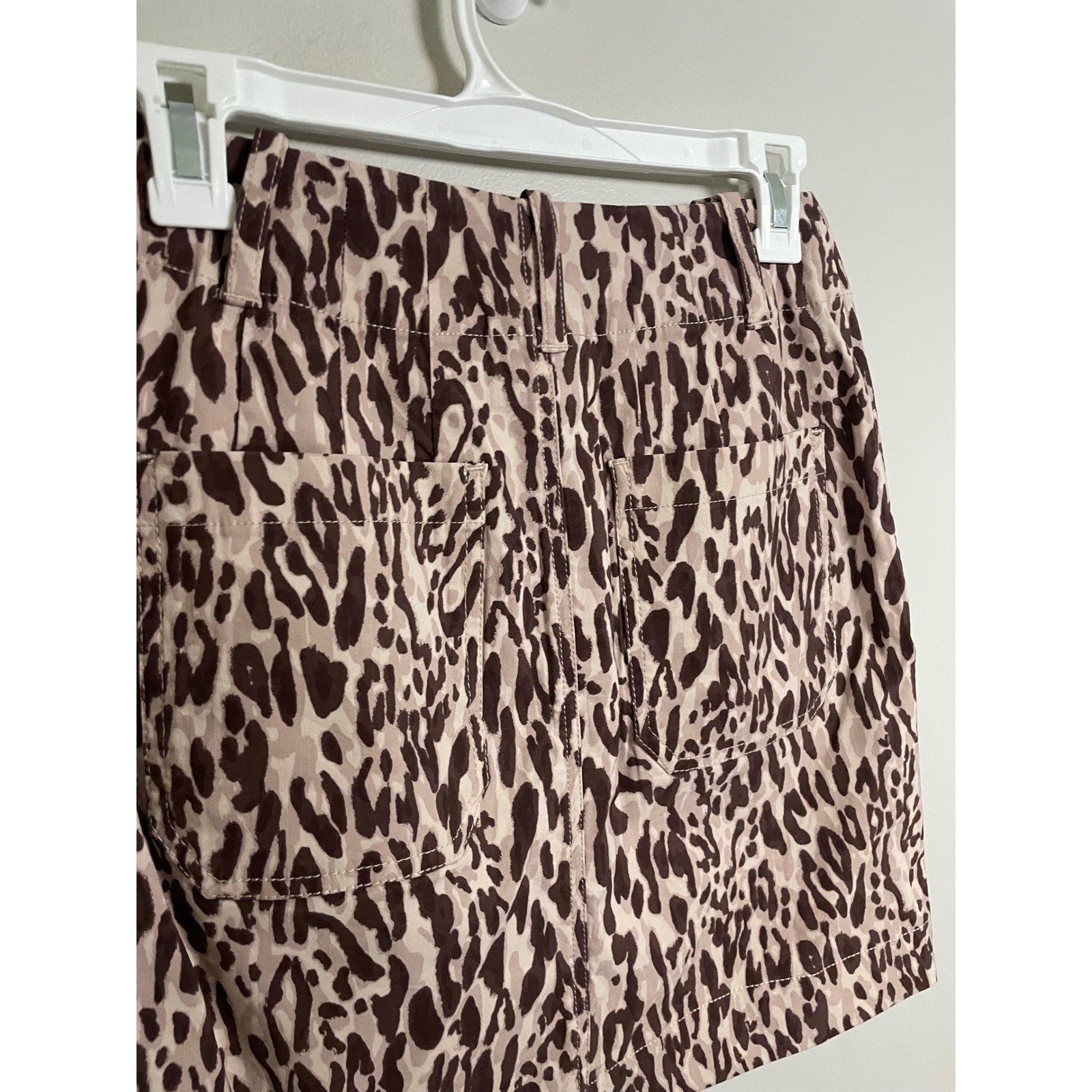 Anthropologie Maeve Colette Mini Skirt in Animal Print Size XS Classic Feminine