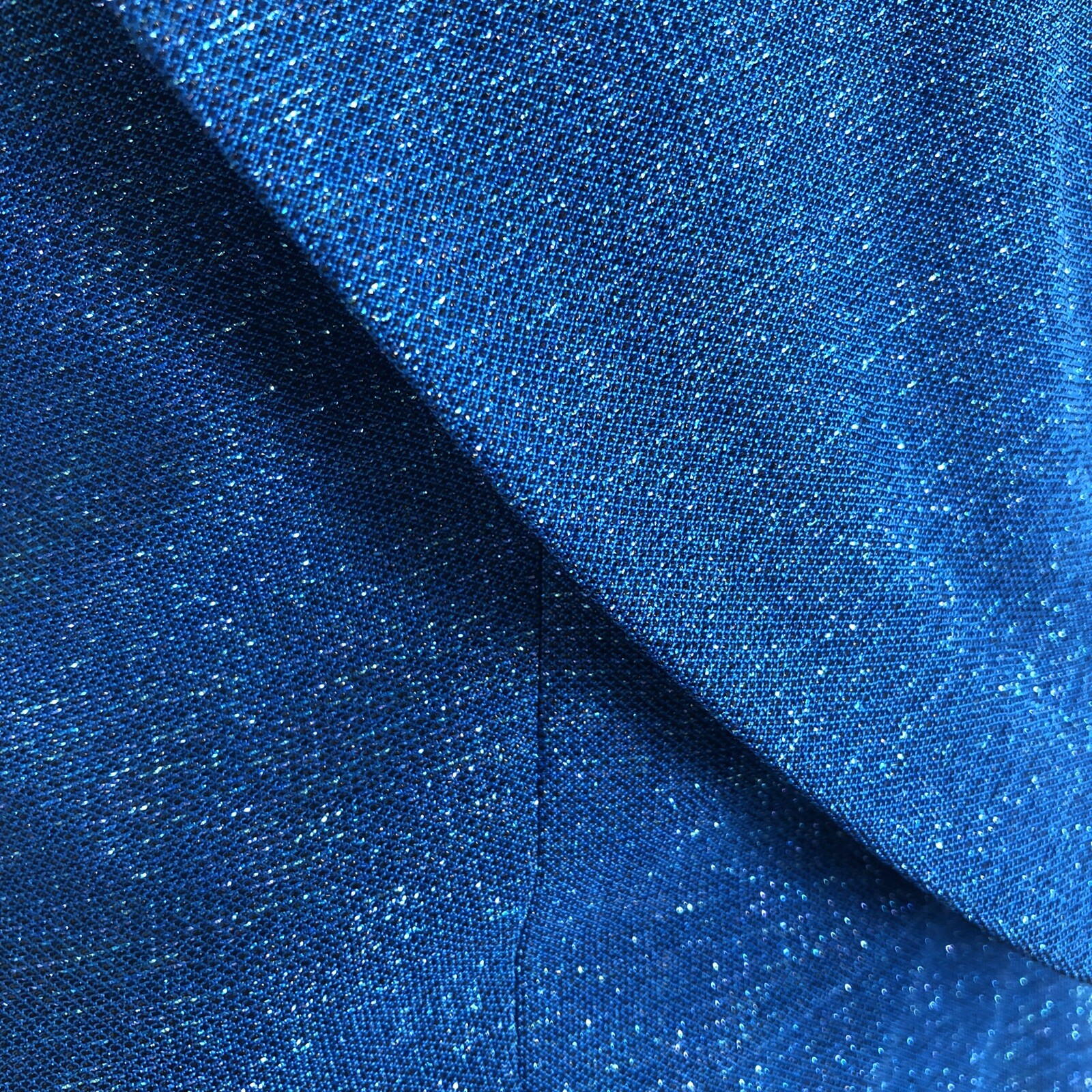 VTG 60s Stephen O’Grady Wiggle Sheath Dress Blue Metallic Sparkle Size 12 Small