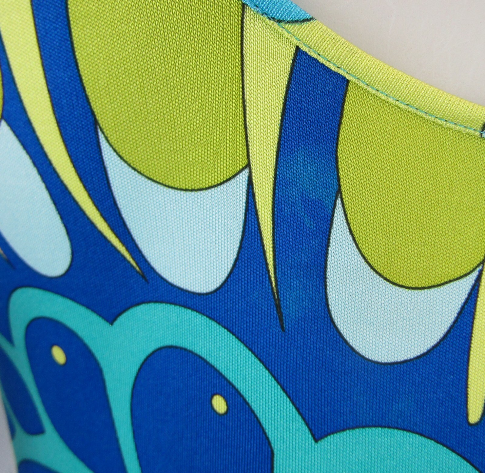 EMILIO PUCCI Dress 4 Multi Color Abstract Logo Jersey Silk Psychedelic 34 XS VTG