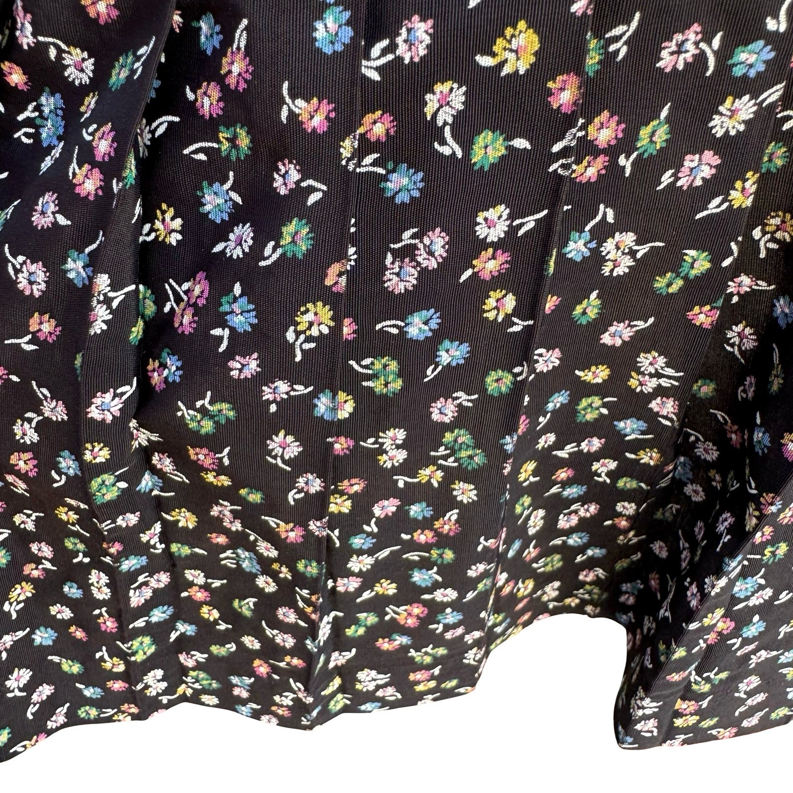 Rampage Vintage Black Ditsy Floral Drop Waist Mini Dress 90s Goth Grunge Size 11