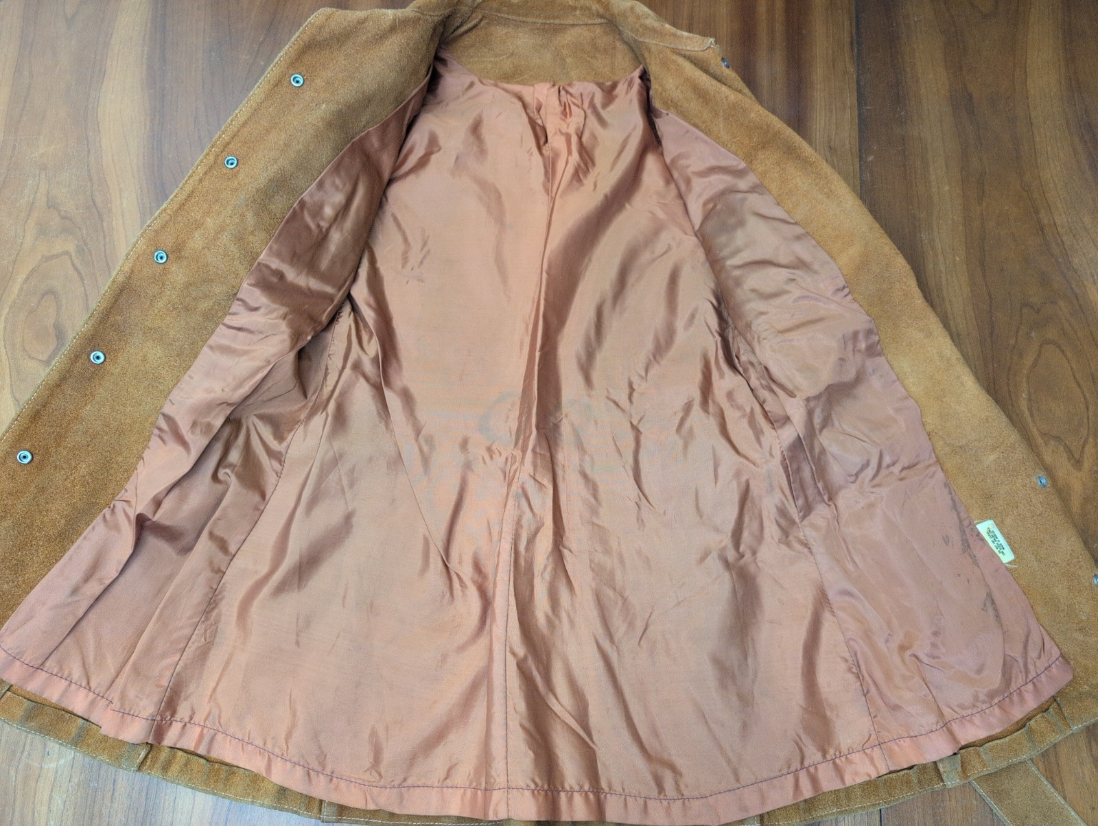 Vintage Tan Suede Hippy Boho Western Gothic Belted Safari Jacket 70s Women S