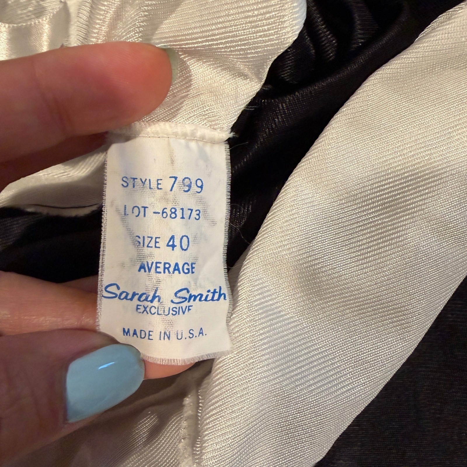 SARAH SMITH Women Slip Dress Vintage Lace Trim Two Tone Lingerie Size 40