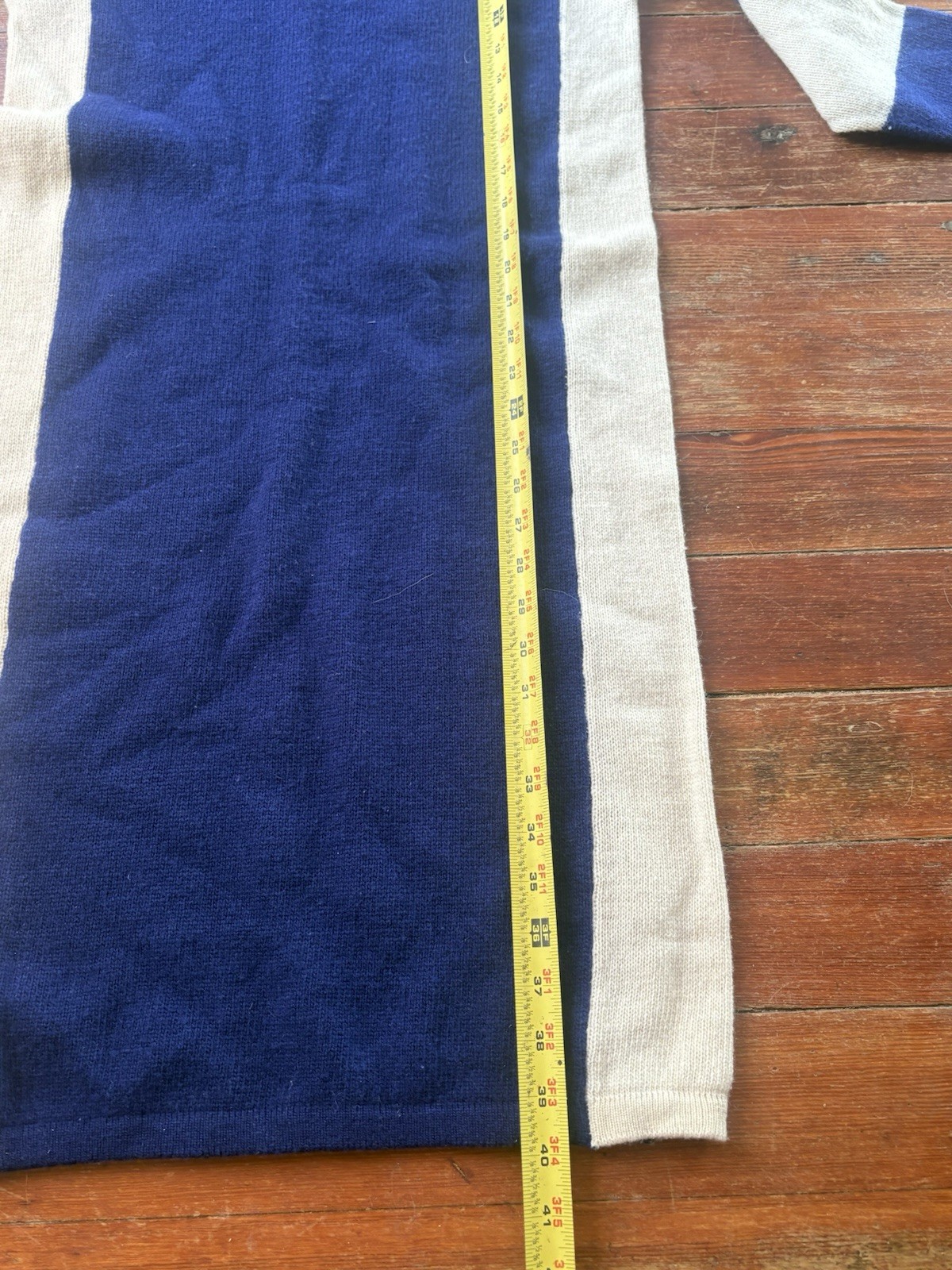 Objectives Dress Lambswool Blue White Women’s Size Small Vintage