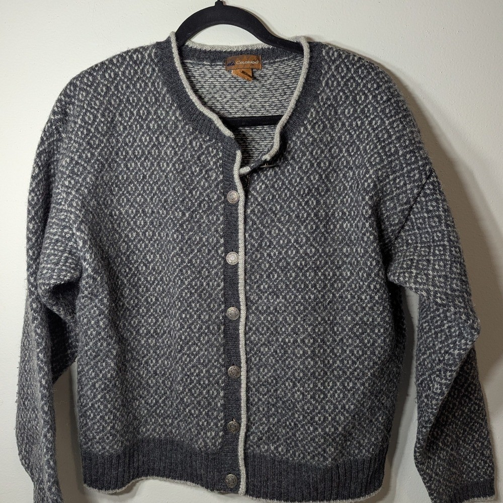 Colorado Clothing Co Vintage Shetland Wool Cardigan Sweater Women’s L Nordic