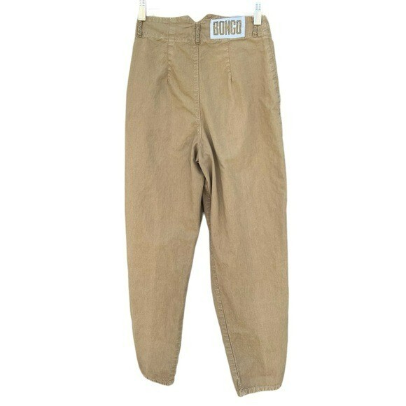 VTG 80s 90s BONGO High Waist Pleated Mom Pants Tapered Sz 7 USA Parachute Style