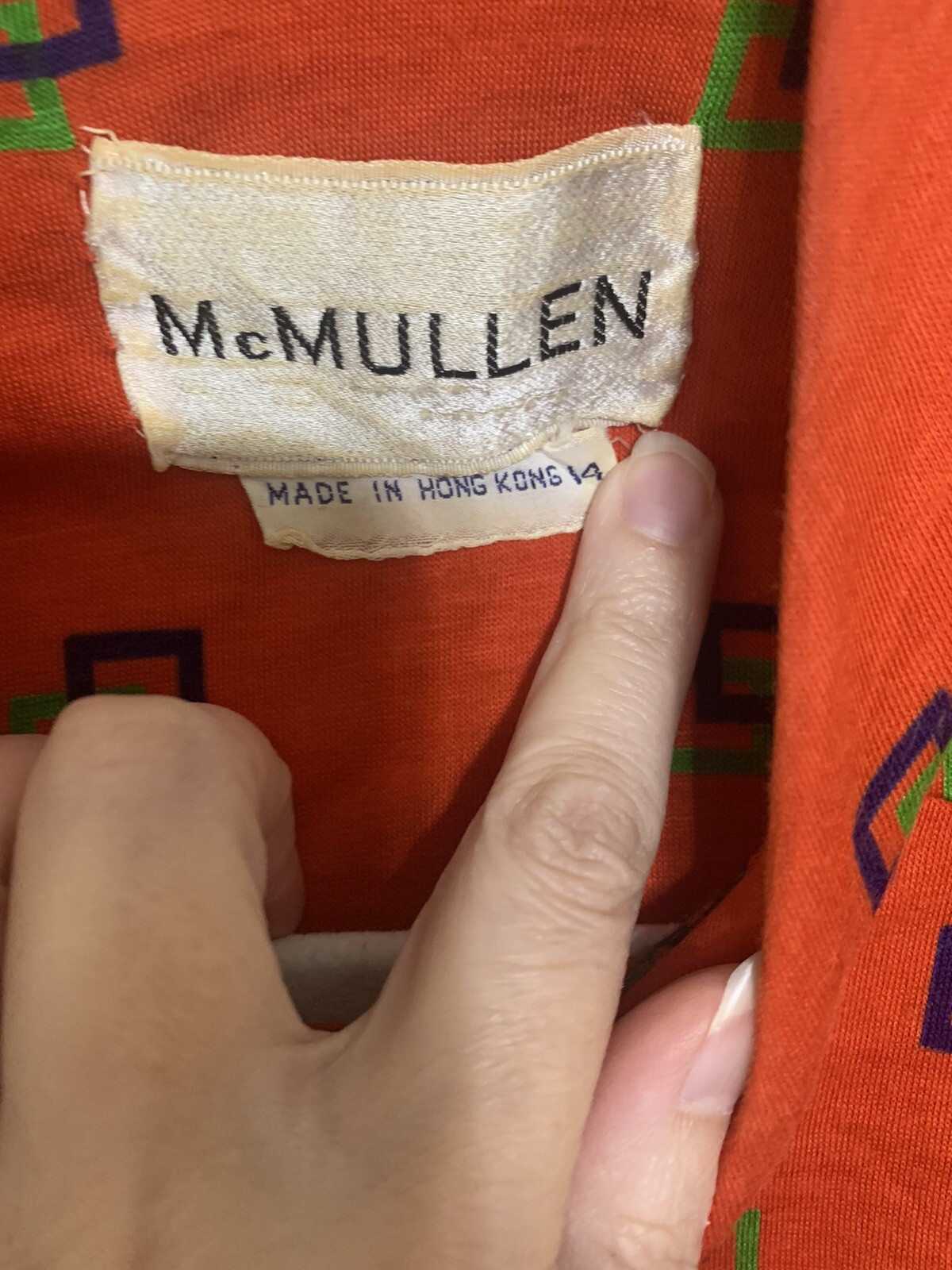 Vintage McMullen 60’s / 70’s Amazing Colors Retro Shift Dress Size 14 (H39)