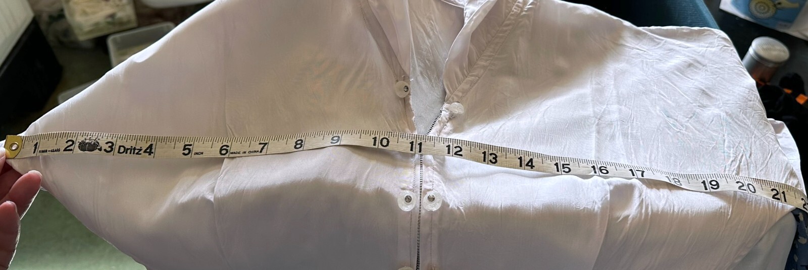 Vtg 40’s 50’s White Acetate Dress Rockabilly Formal Stand Up Collar Zip Long