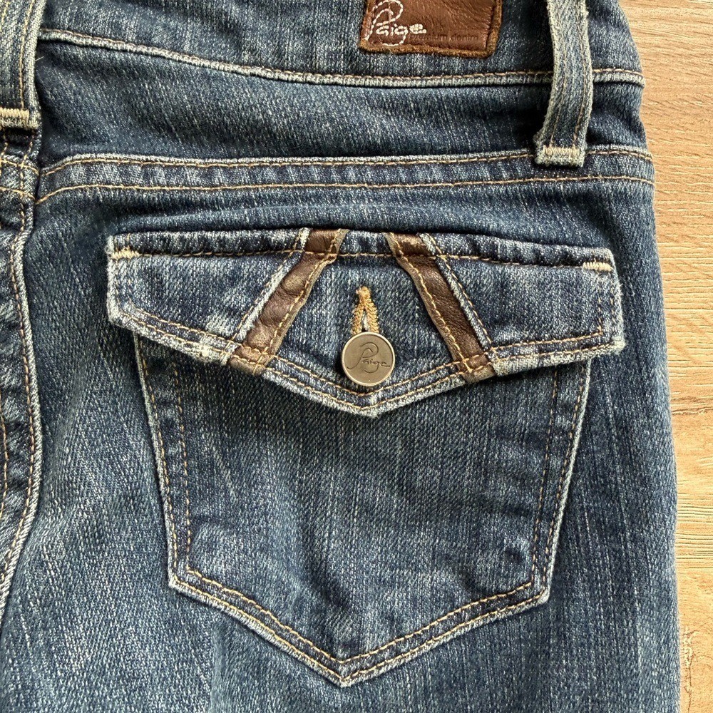 PAIGE Vintage Fairfax Blue Washed Flare Jeans sz 25- Y2K