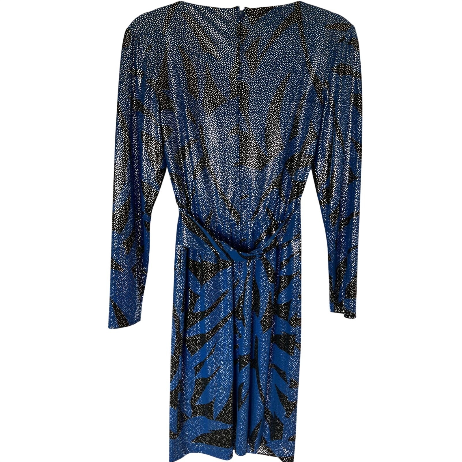 Vintage Retro Party Glam 80s/90s Metallic Dress Studio 54 ILGWU USA MADE 4