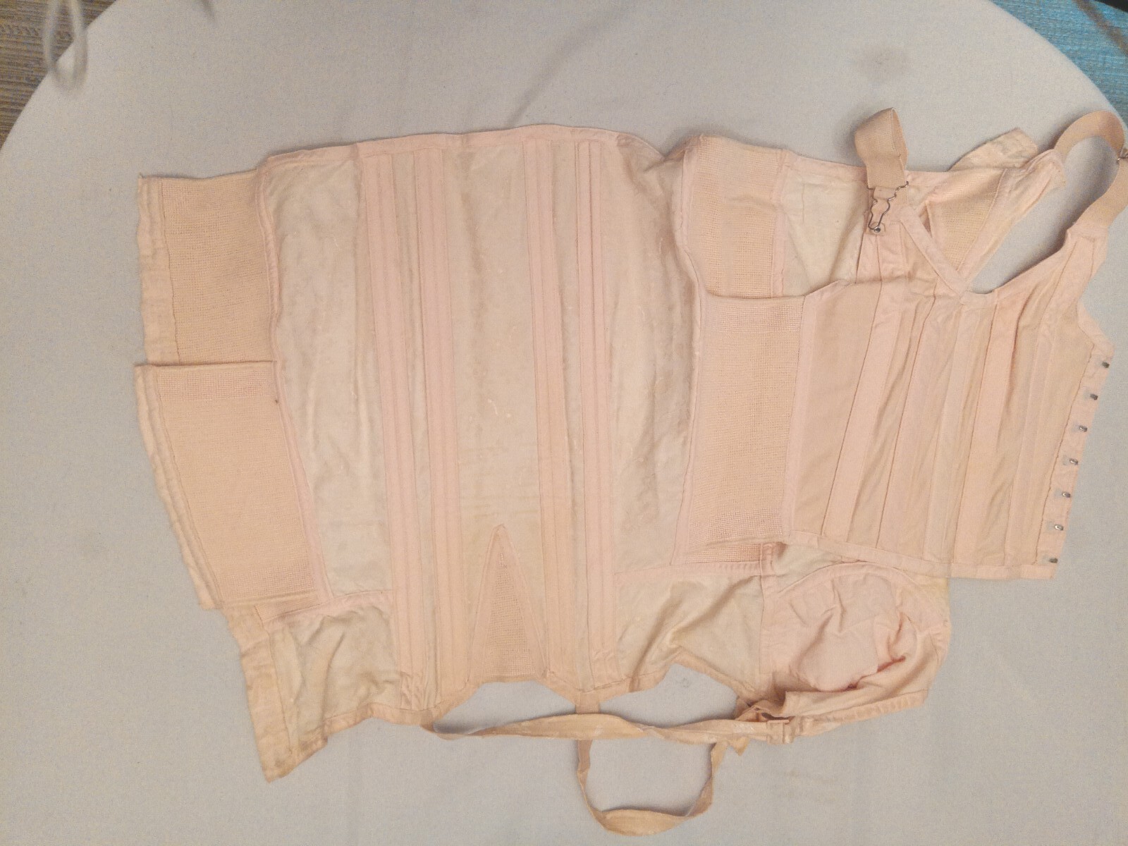 1940s 1950s Vintage Shape wear Girdle And Courset, Pink Floral Undergarments