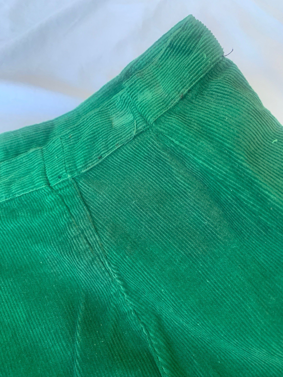 Vintage 1950’s Green Corduroy and Pink Fringe Western Stage Set