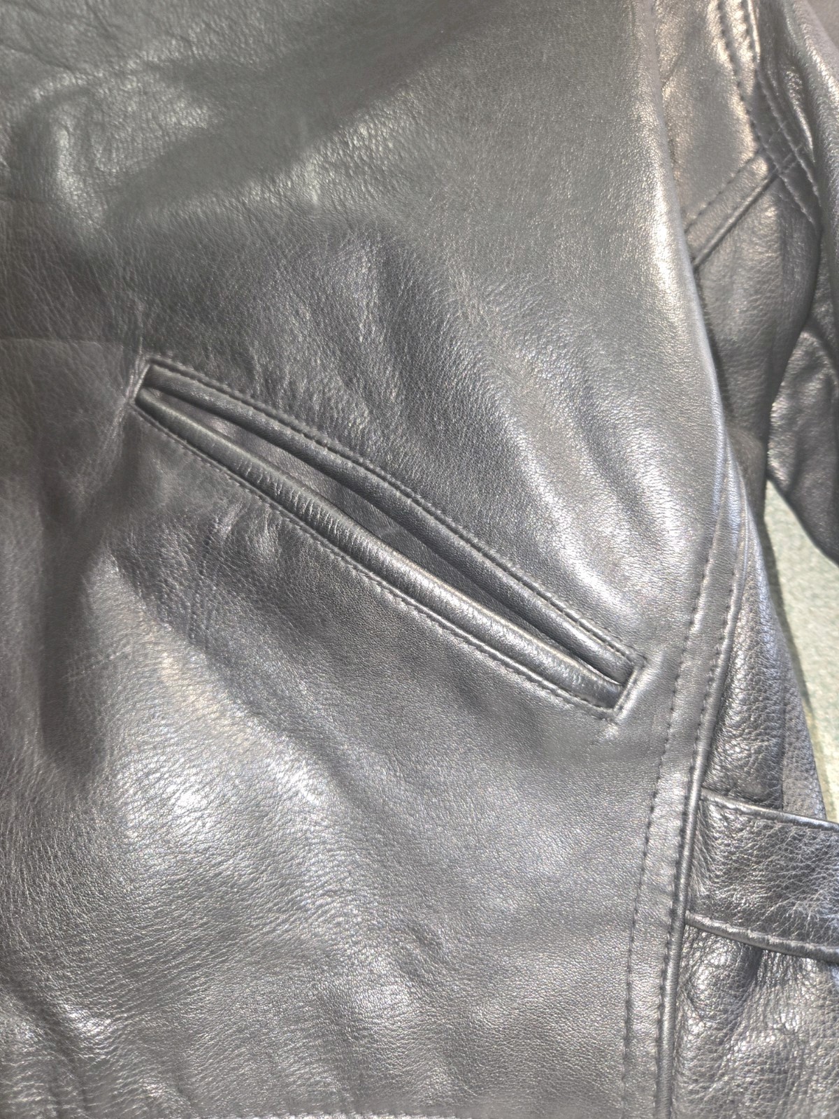 Vera Pelle Italy Leather Car Jacket Size Eur 54