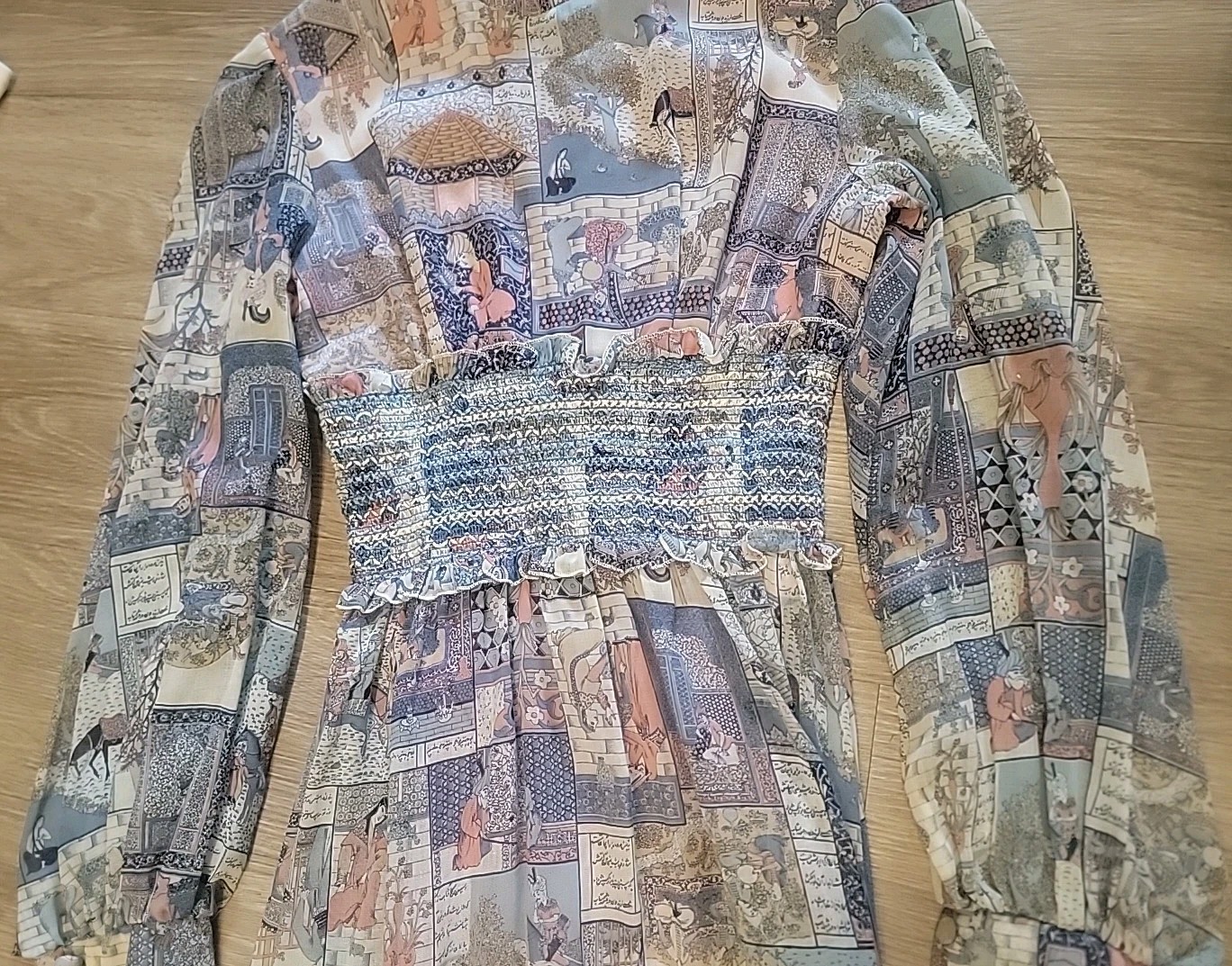 John Charles London Vintage Silk Lined Long DressGown Made England Size 12 Asain