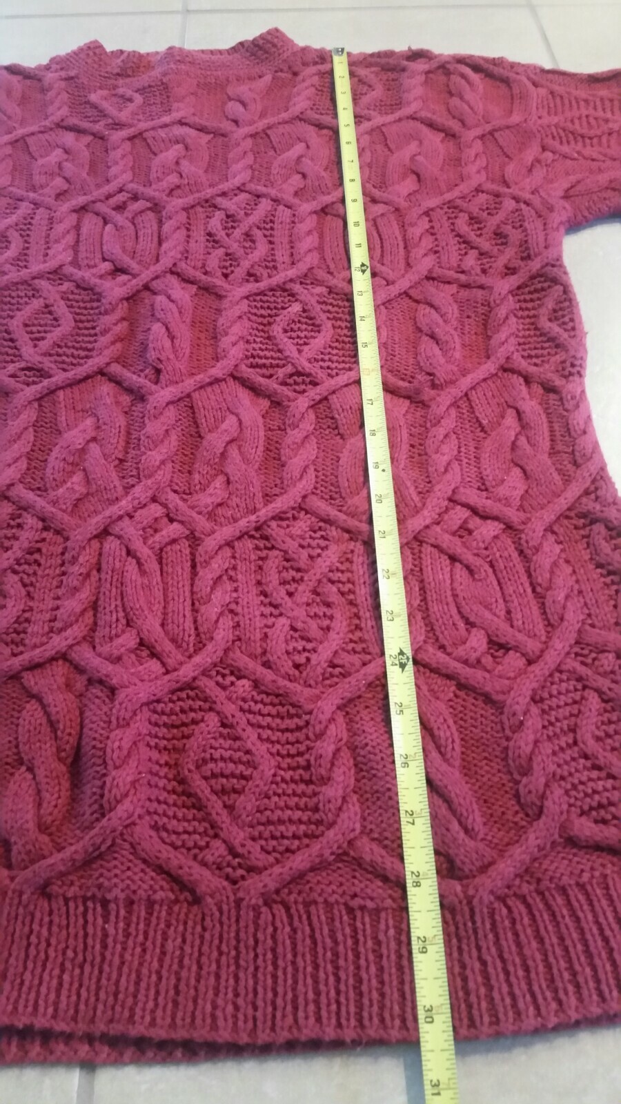 Vtg James River Traders Oversize Sweater Mini Dress Sz M Chunky Cable Knit
