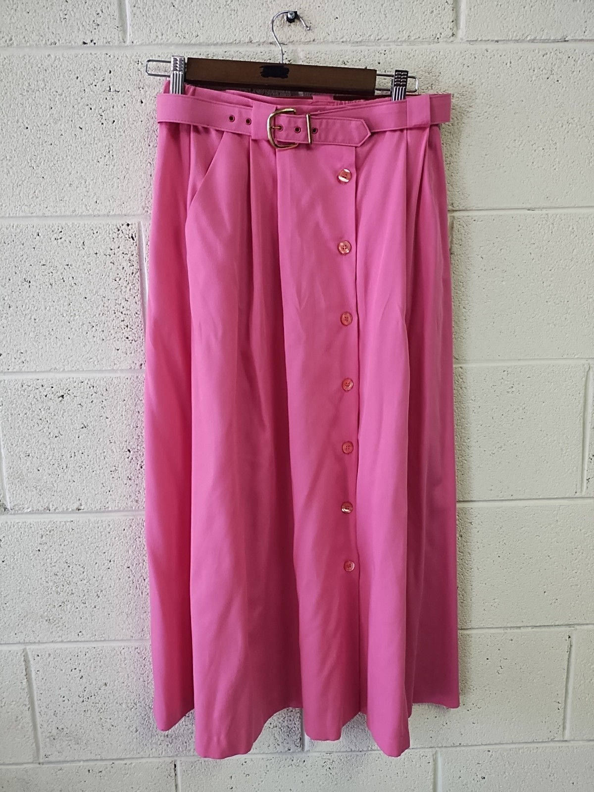 Vintage 1960’s Barclay Square High Waist Fabric Bubblegum Pink Skirt Size 10 NWT