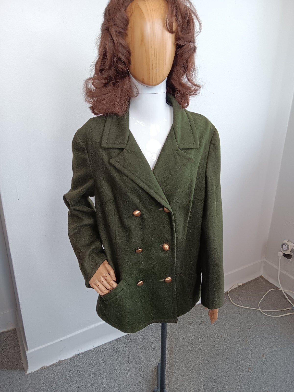 VTG 70’s Sportempos Suburbia Double Breasted Olive Army Look Women’ s Peacoat