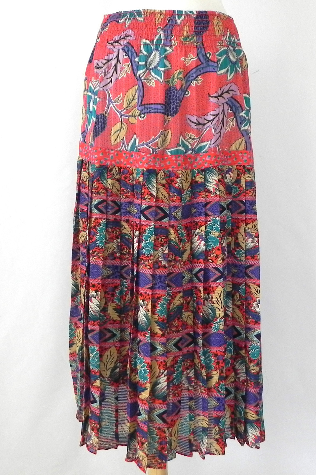 Vtg Neiman Marcus Susan Freis 2pc 3/4 Sleeve Top/Maxi Skirt Poly Chiffon Size S