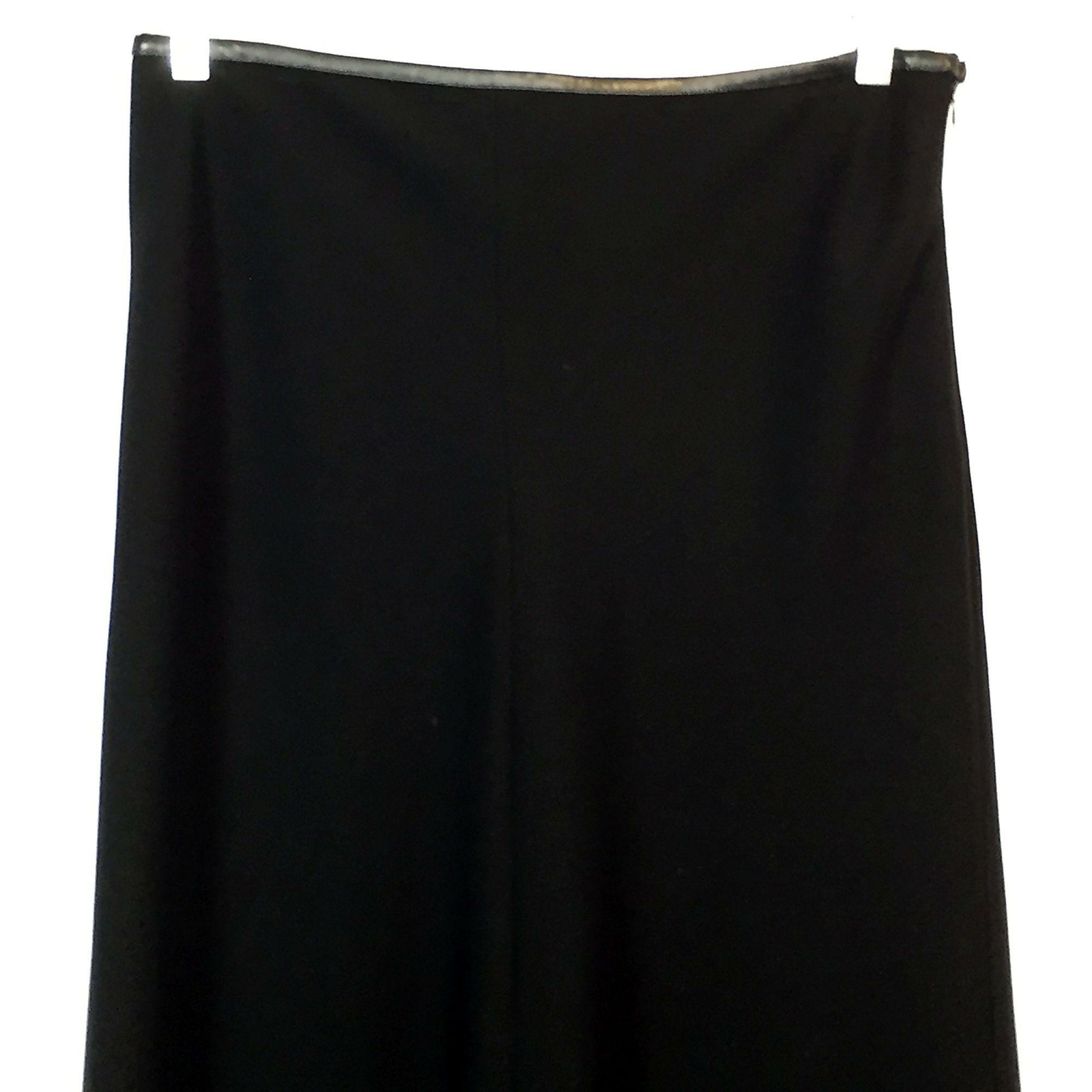 Italian Vintage 90s Black Maxi Skirt 46 Luisa Spagnoli Plisse Pleat Lined Long