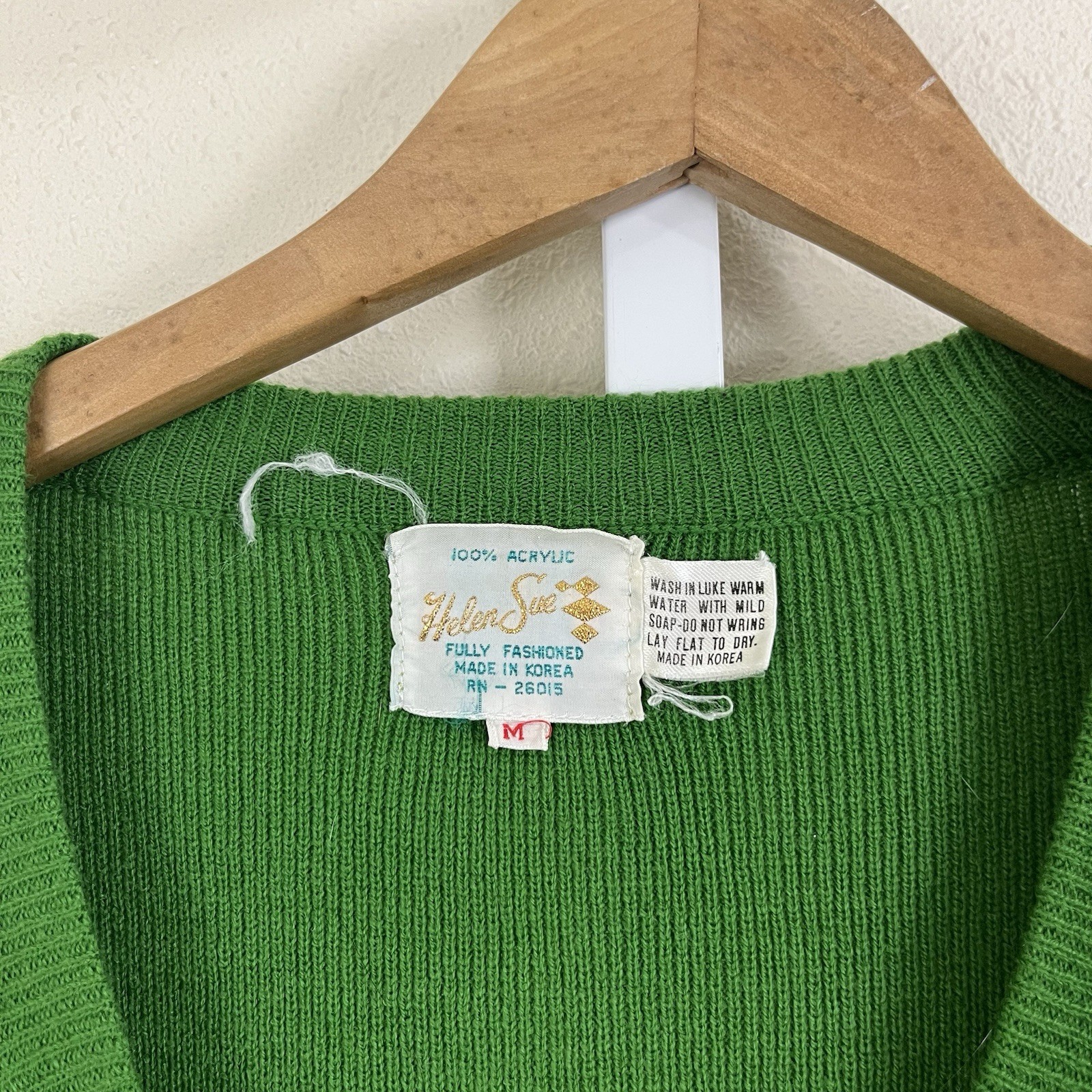 Vintage Helen Sue Knit Button Cardigan Sweater Womens M Medium Retro 70s Mod
