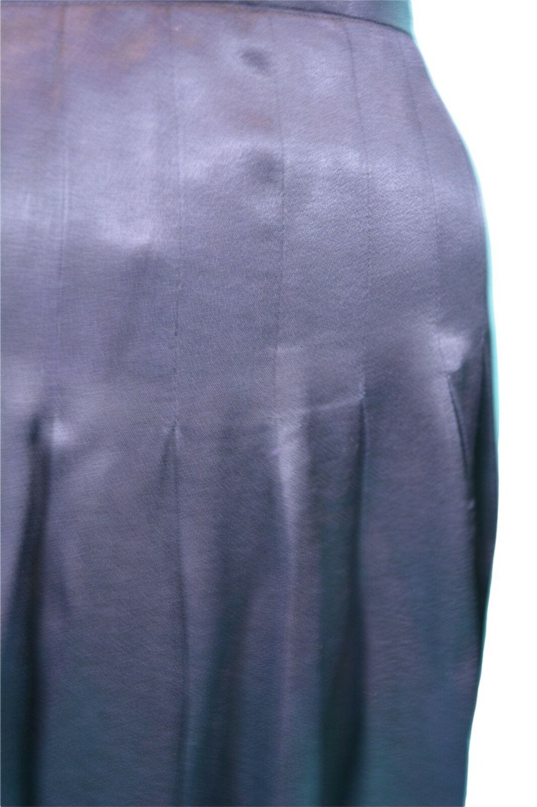 Vintage 1970s Black Satin Skirt Mrs H Winter Henri Bendel W 23″