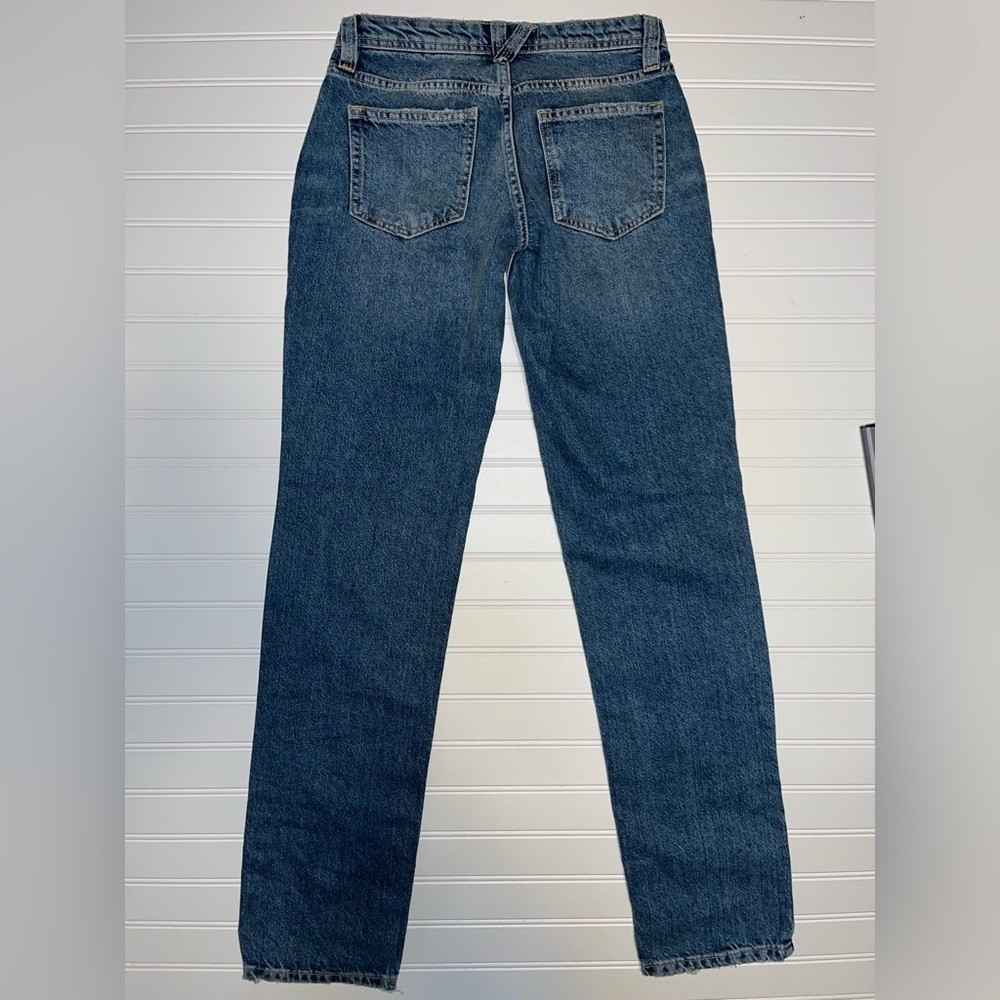 Free People- We The Free Jeans Size 24 Button Fly 100% Cotton Vintage Wash