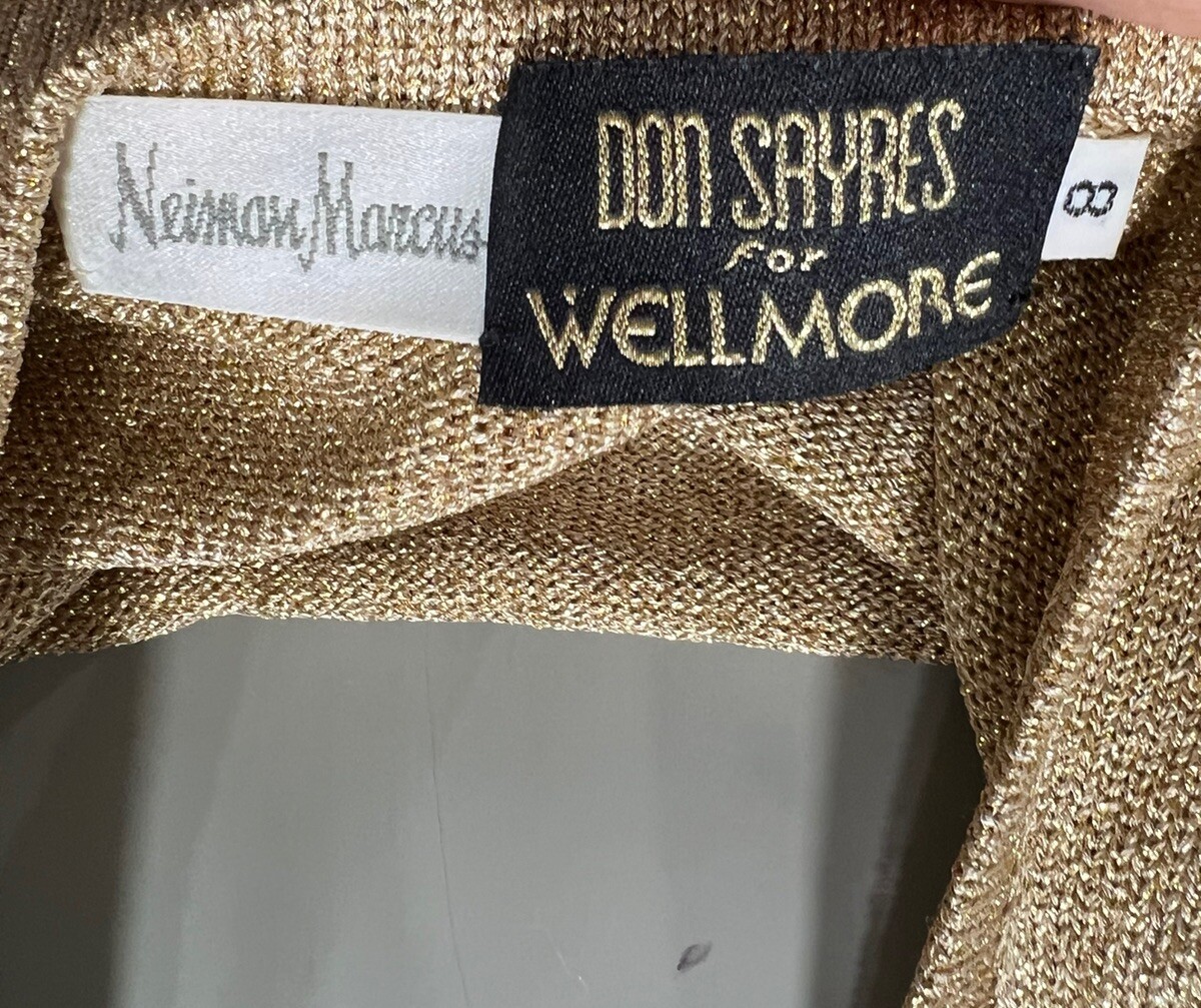 Don sayers For Wellmore Vintage Twinset . Blk/ Gold. She’ll Sz. 8. Cardigan 10,
