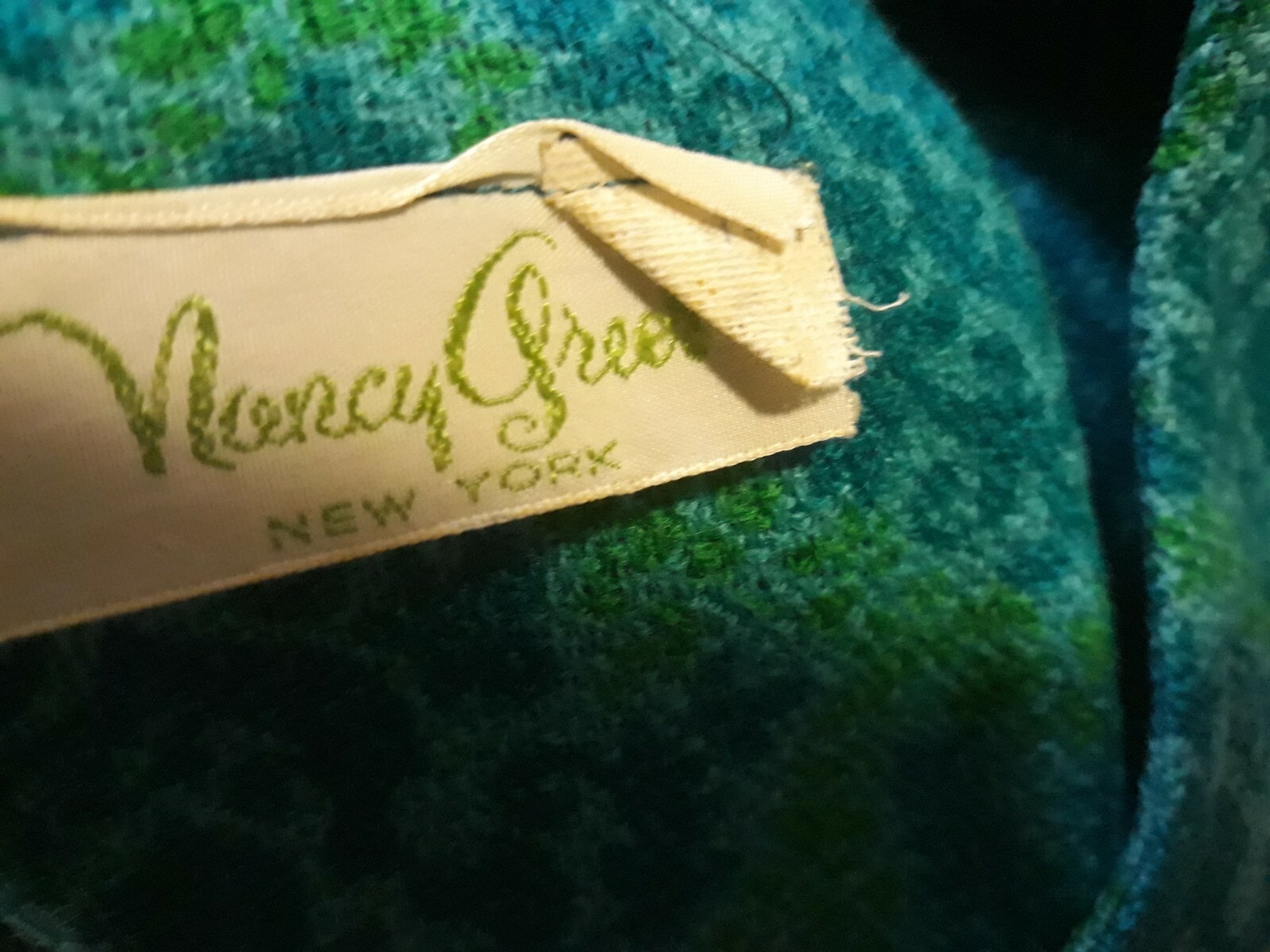 Vintage 60s Nancy Greer Green Jackie O Mod Shift Dress S/M
