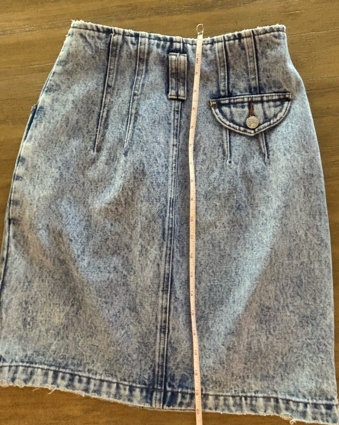 Women’s Vintage 80’s Acid Wash Jean Skirt Juniors Sz 9