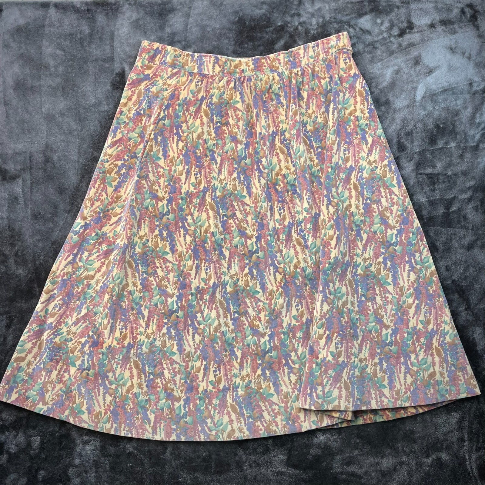 Marguerite Rubel San Francisco Vintage Skirt Size 16 Retro Floral Trad Wife