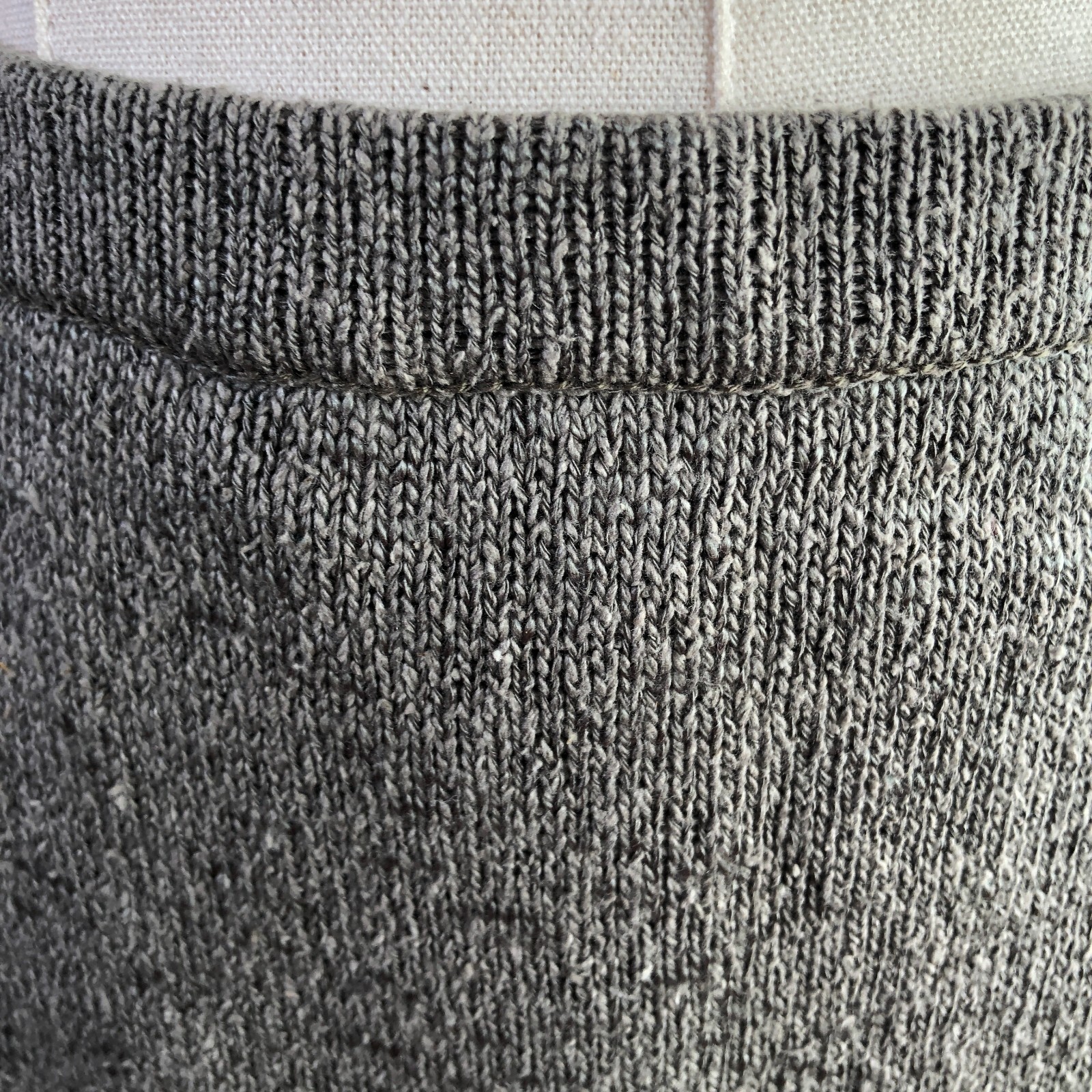 Vintage Austria Skirt Suit Cardigan Womens 8 Gray Cotton Silk Tailored Knit