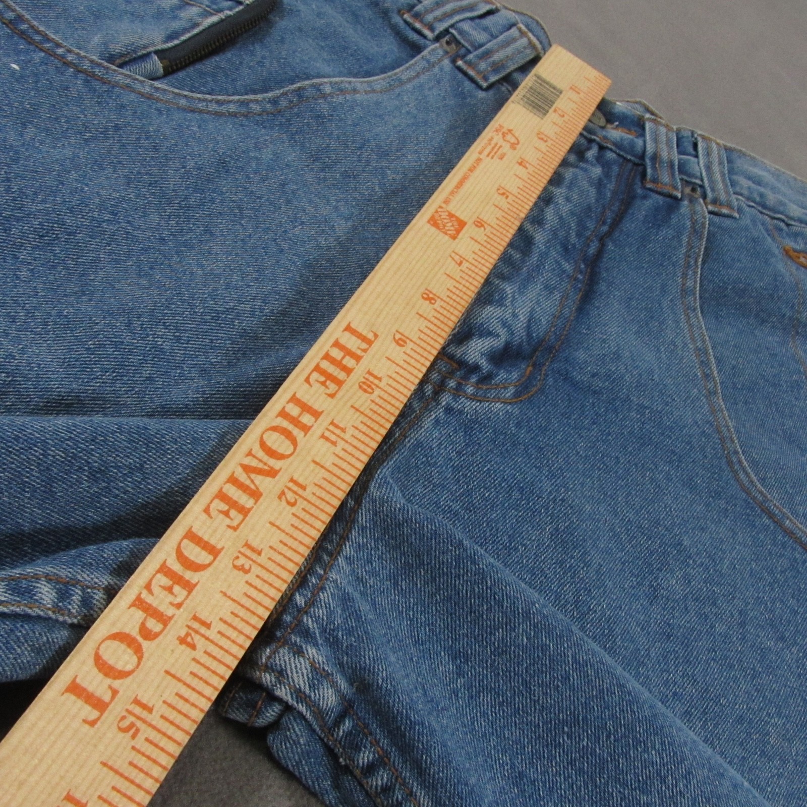 Vintage Corniche Denim Shorts Womens 32 Cargo Blue High Waist Deadstock