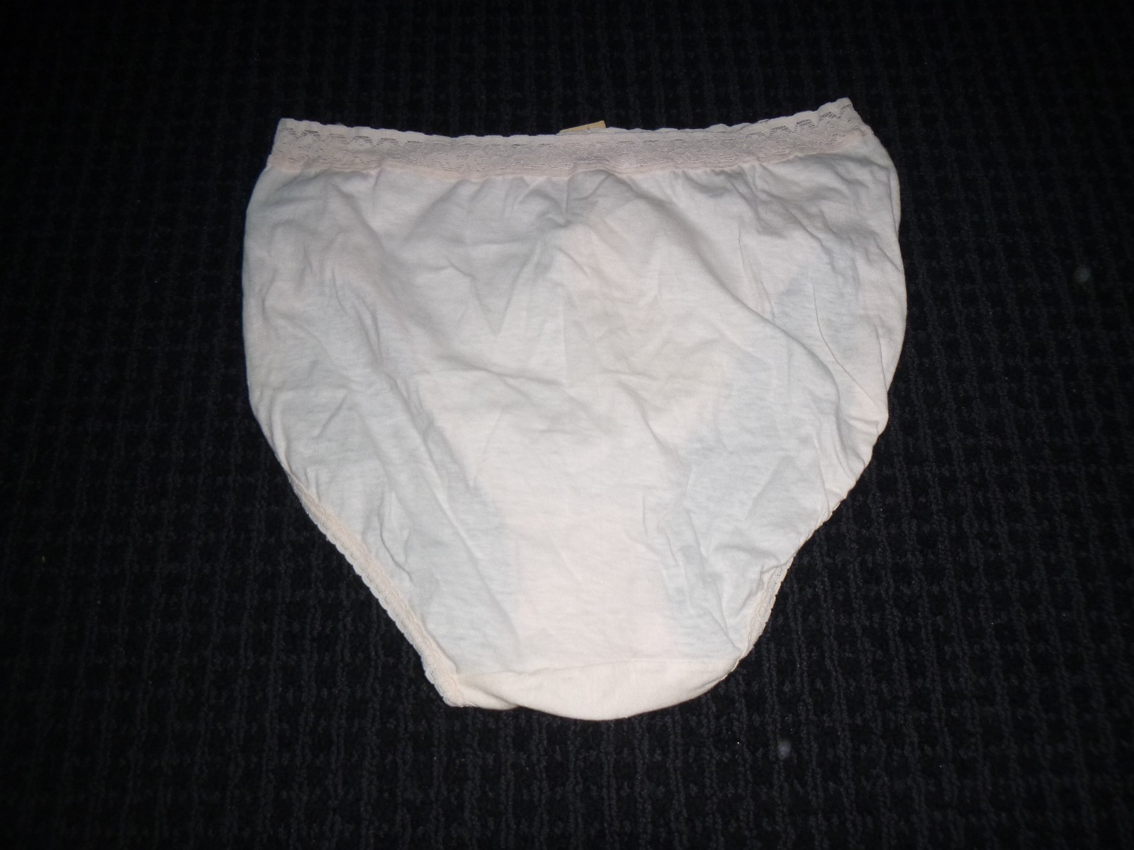 NOS Vtg Maidenform Wise Buys Cotton Panties High Cut Leg Stretch Lace PINK Sz 7